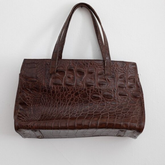Veari Genuine Crocodile Leather Small Tote Bag - Picture 1 of 6
